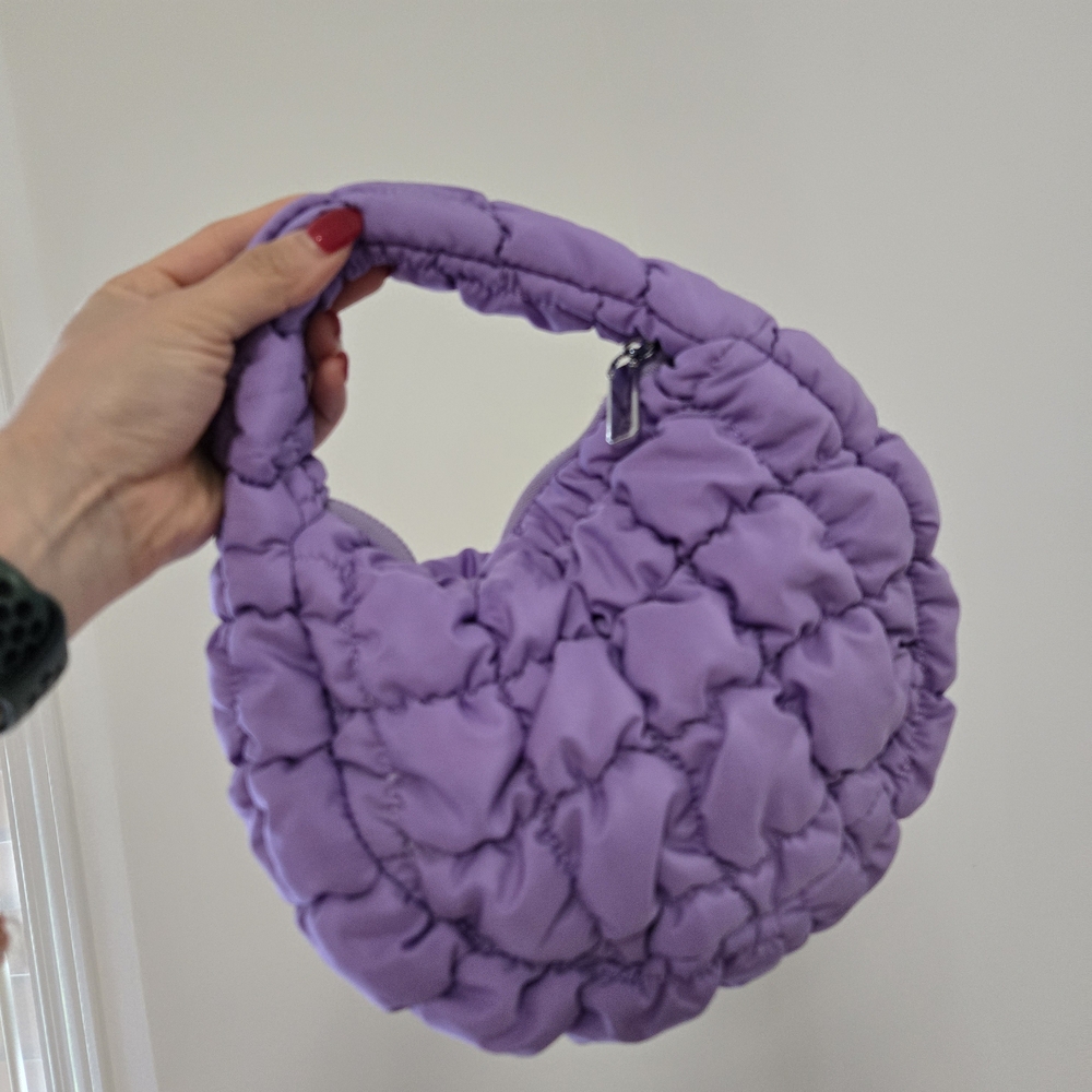 Purple Quilted Handbag